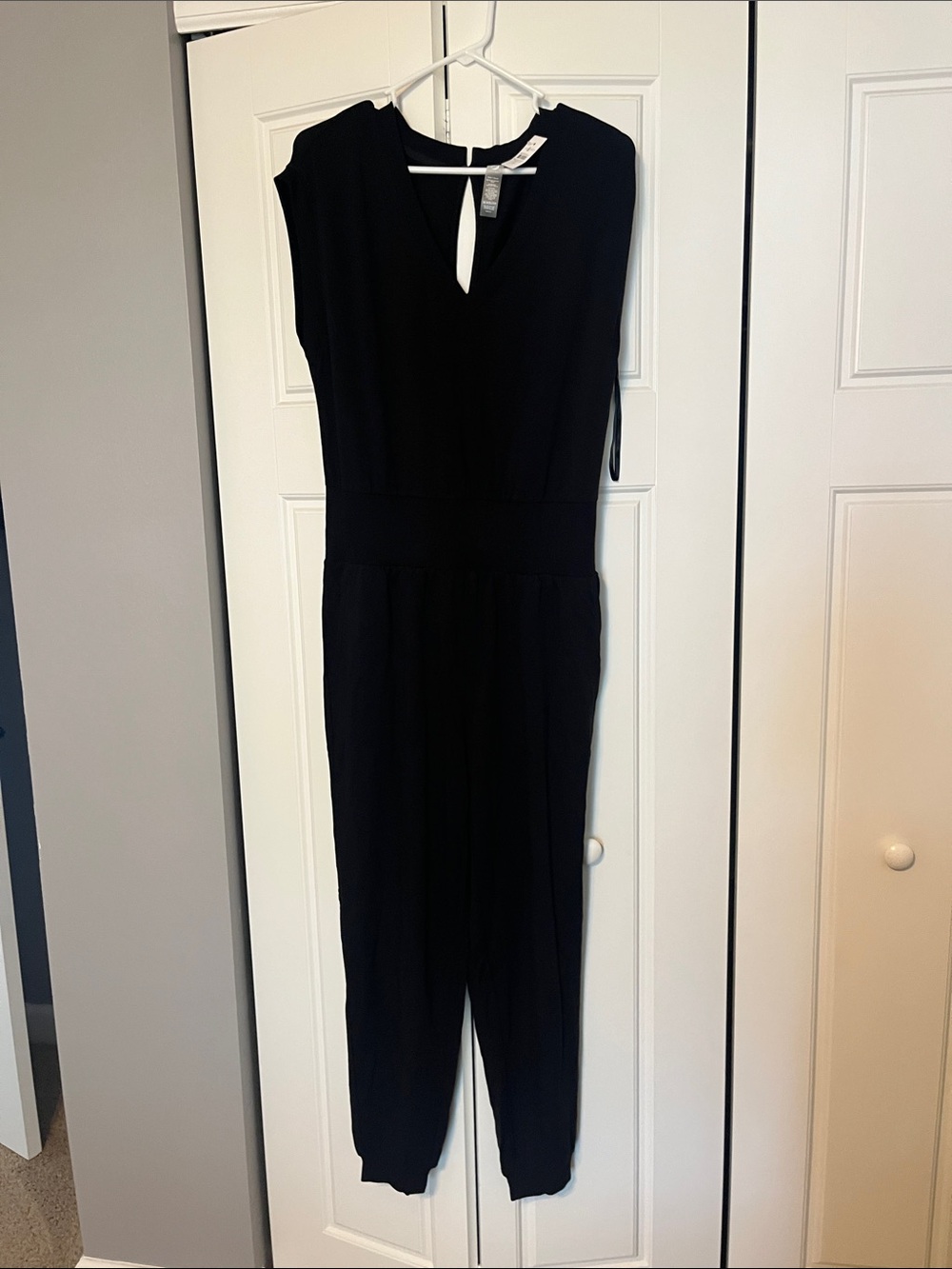 Lou & Grey Black Sleeveless V-Neck Jumpsuit